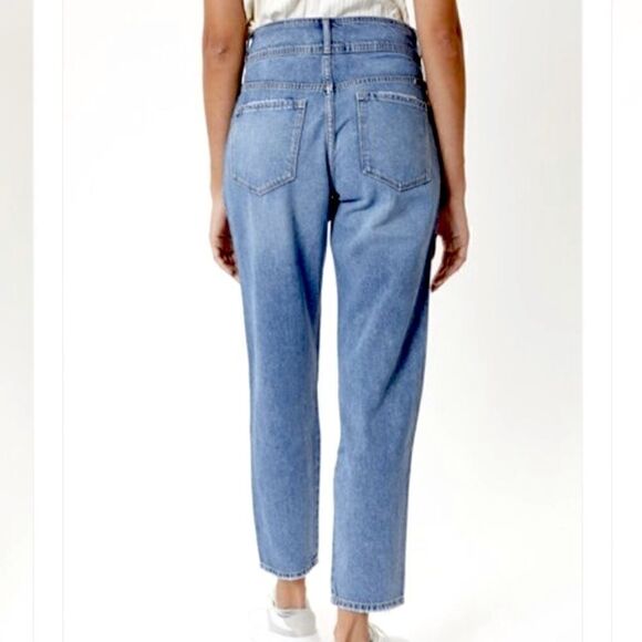 Kancan High Waist Relaxed Mom Baggy Jeans Distressed Straight Leg - Picture 2 of 13